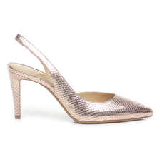 Gold pointed toe women's slingback Office shoe high heel sexy heels ladies dress shoe  snake skin print sandal ladies shoe